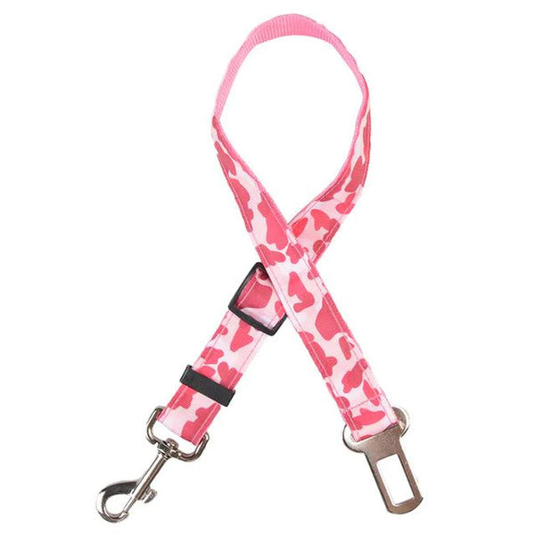 Leopard Skin Nylon Seat Belts for Dogs