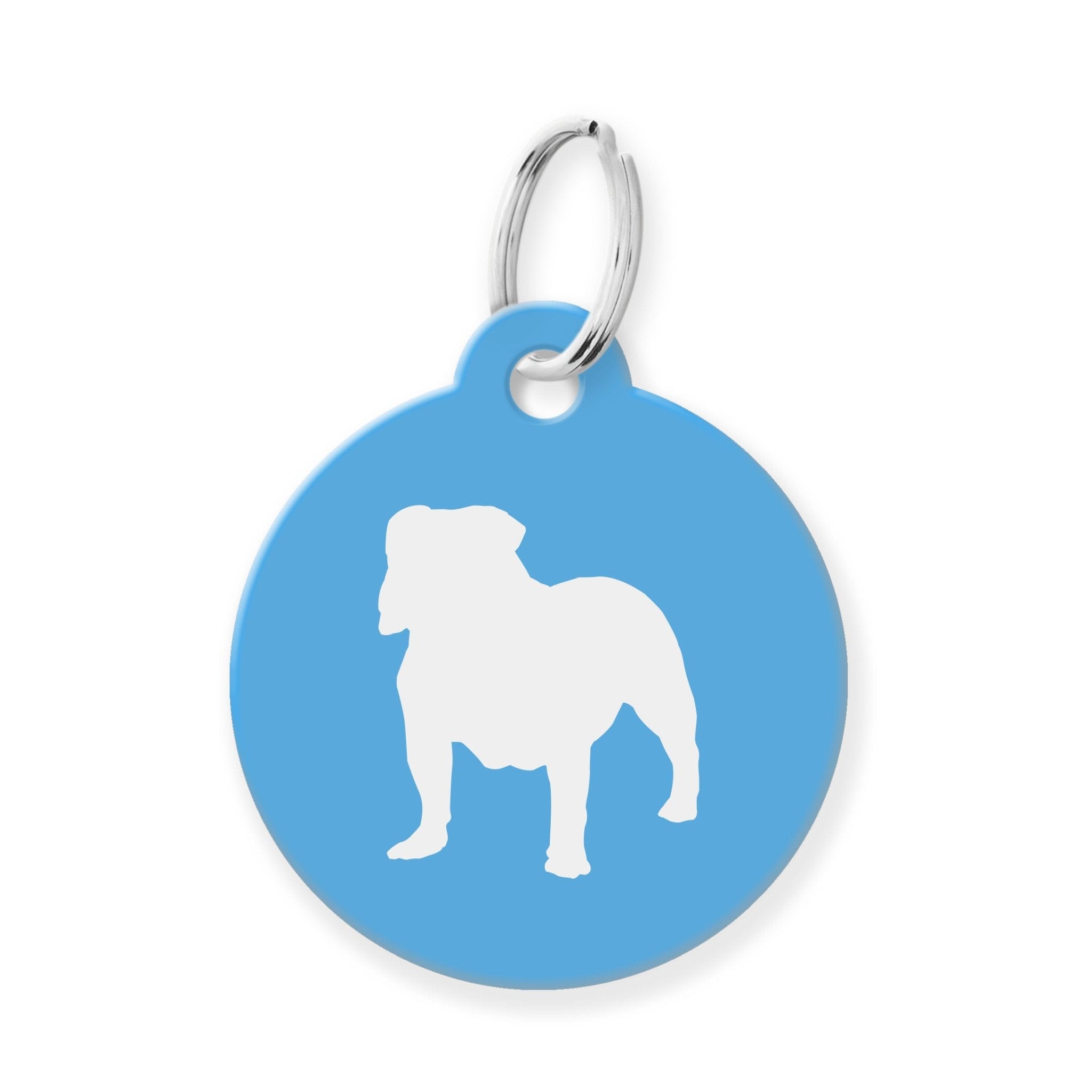 Bulldog Silhouette Pet Tag - The Barking Mutt