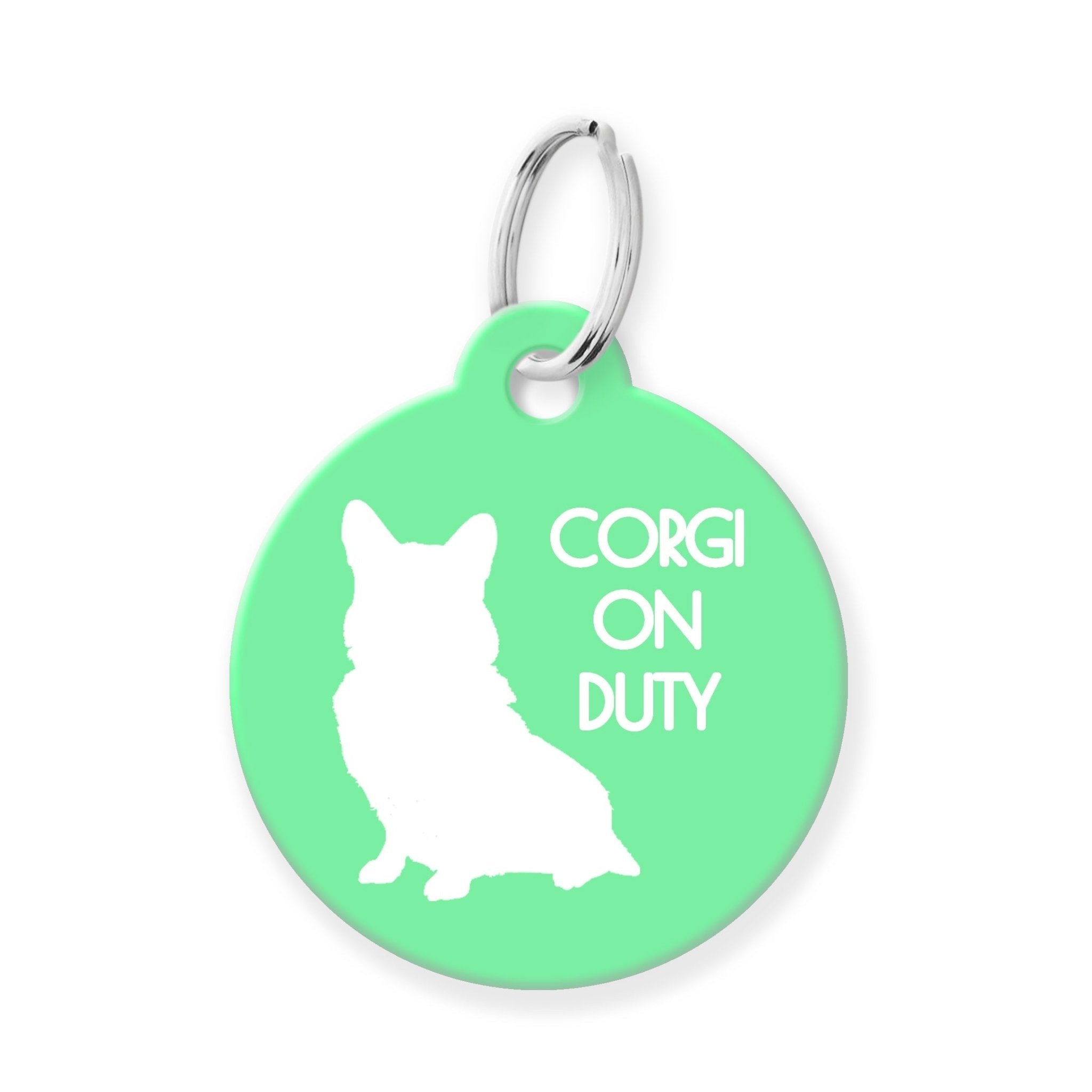 Corgi on Duty Funny Pet Tag - The Barking Mutt