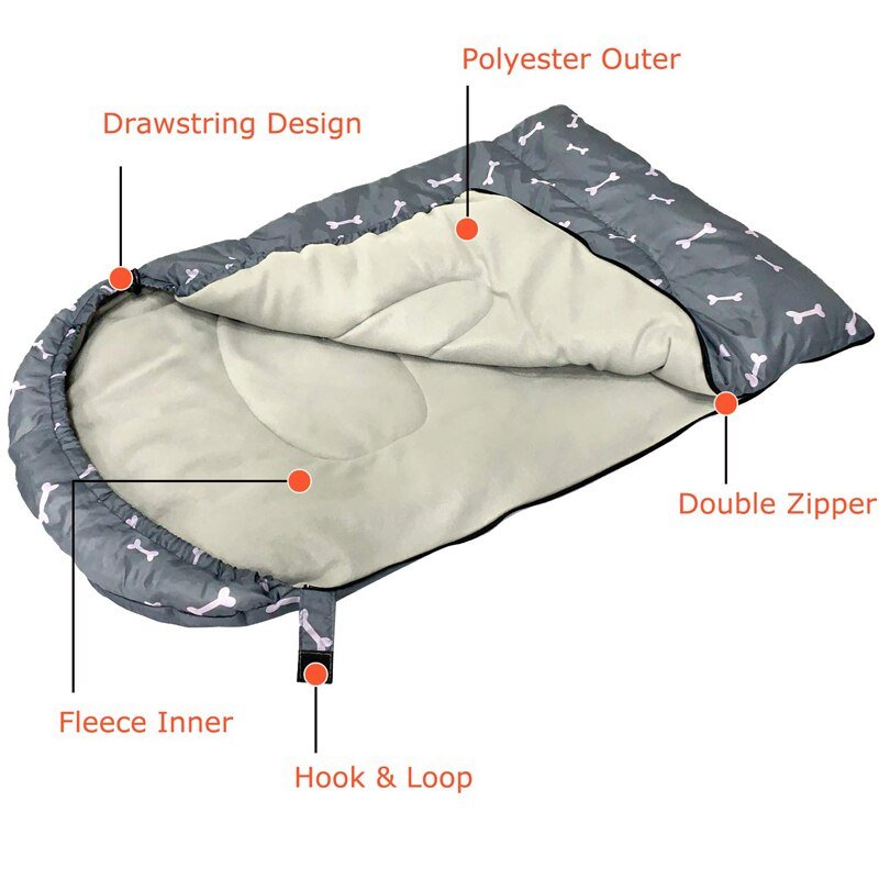 Dog Sleeping Bag For Hiking + Camping - The Barking Mutt