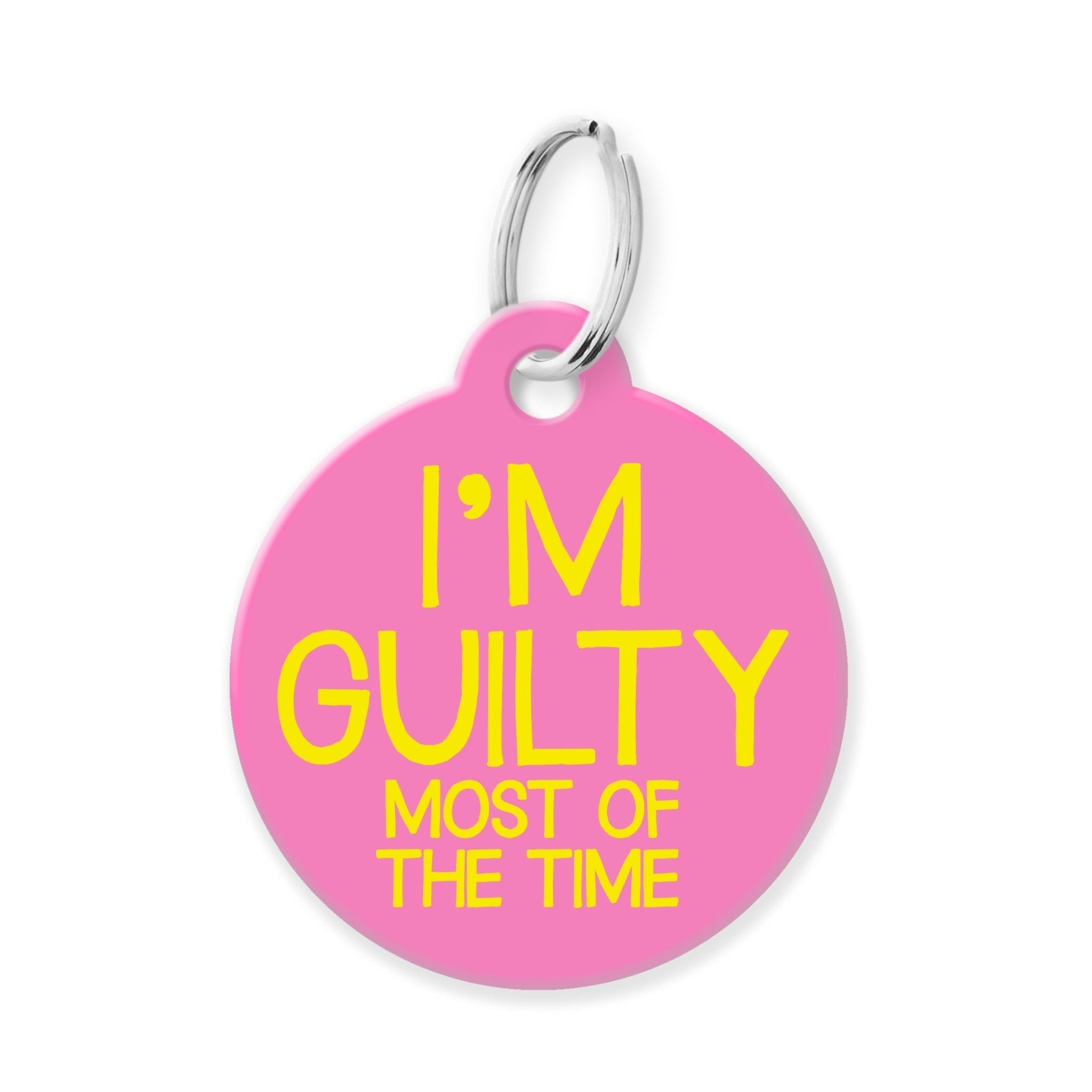 I'm Guilty Most of the Time Funny Pet Tag - The Barking Mutt