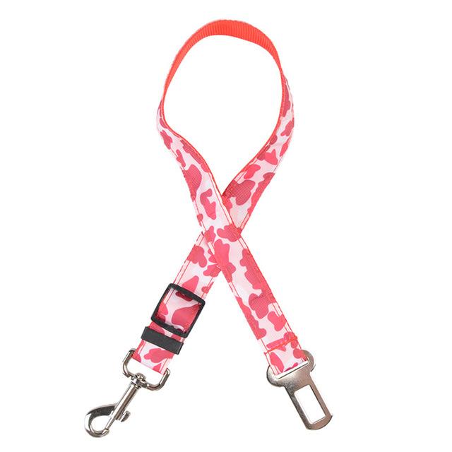 Leopard Skin Nylon Seat Belts for Dogs - The Barking Mutt