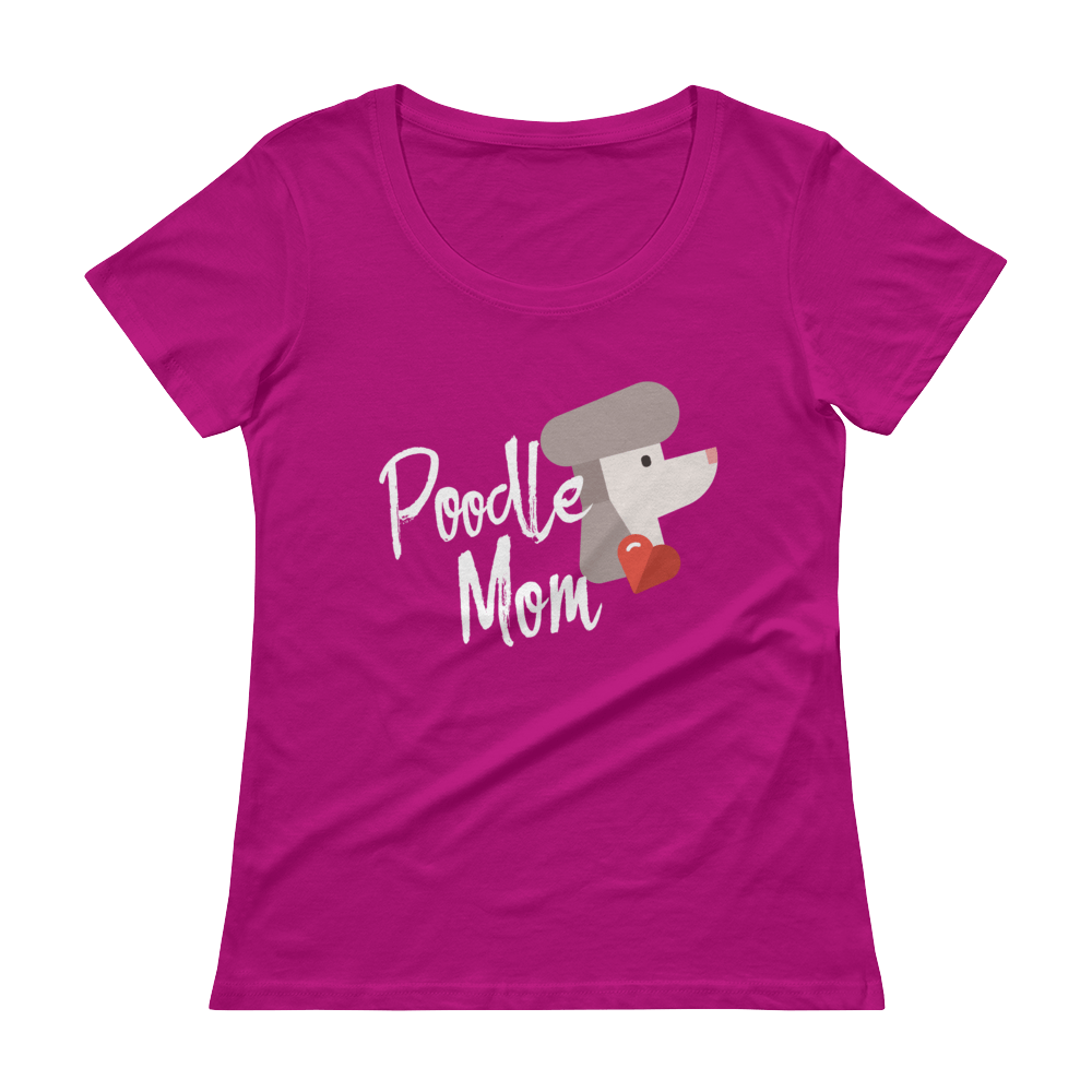 Poodle Mom Ladies' Scoopneck T-Shirt - The Barking Mutt
