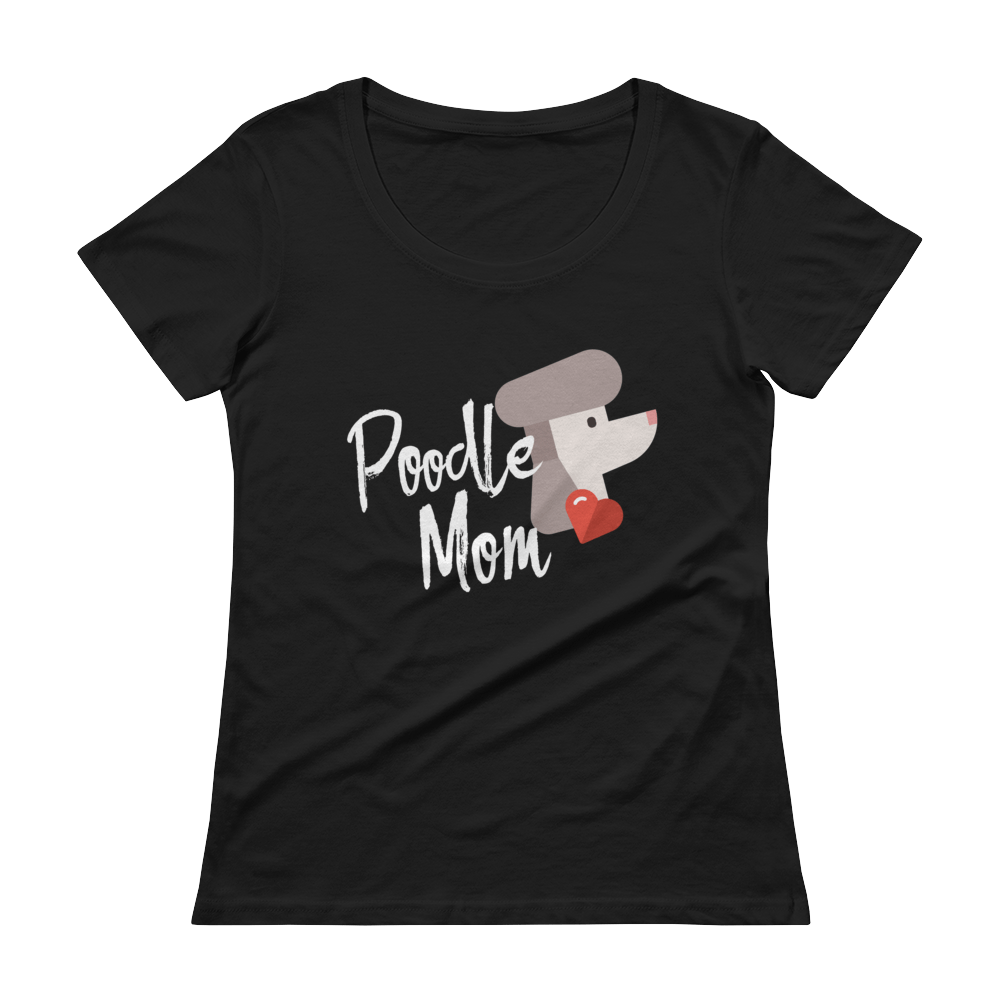 Poodle Mom Ladies' Scoopneck T-Shirt - The Barking Mutt