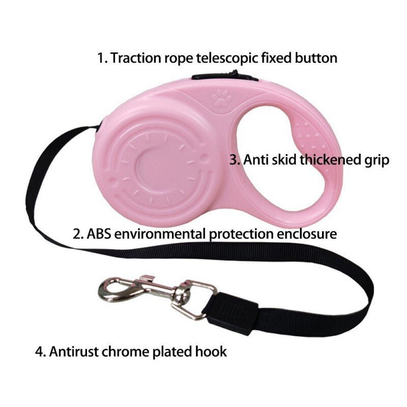 Retractable Pastel Dog Leash - The Barking Mutt